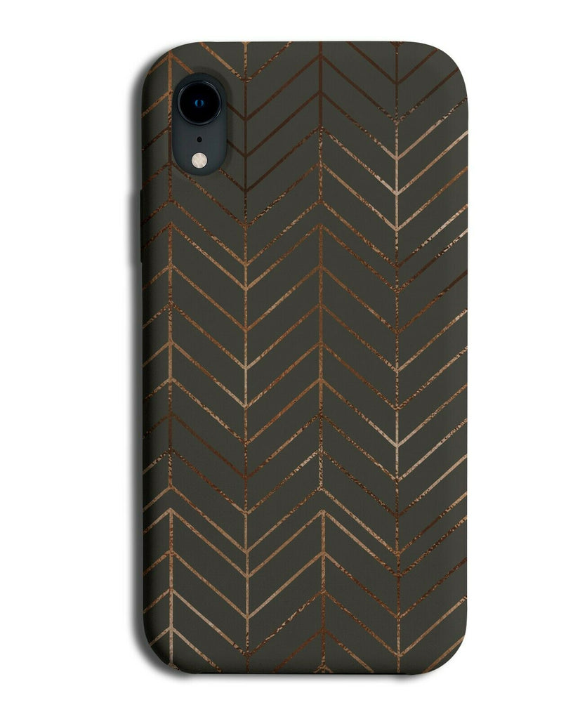 Black and Rose Gold Dark Geometric Design Phone Case Cover Abstract Lining F870