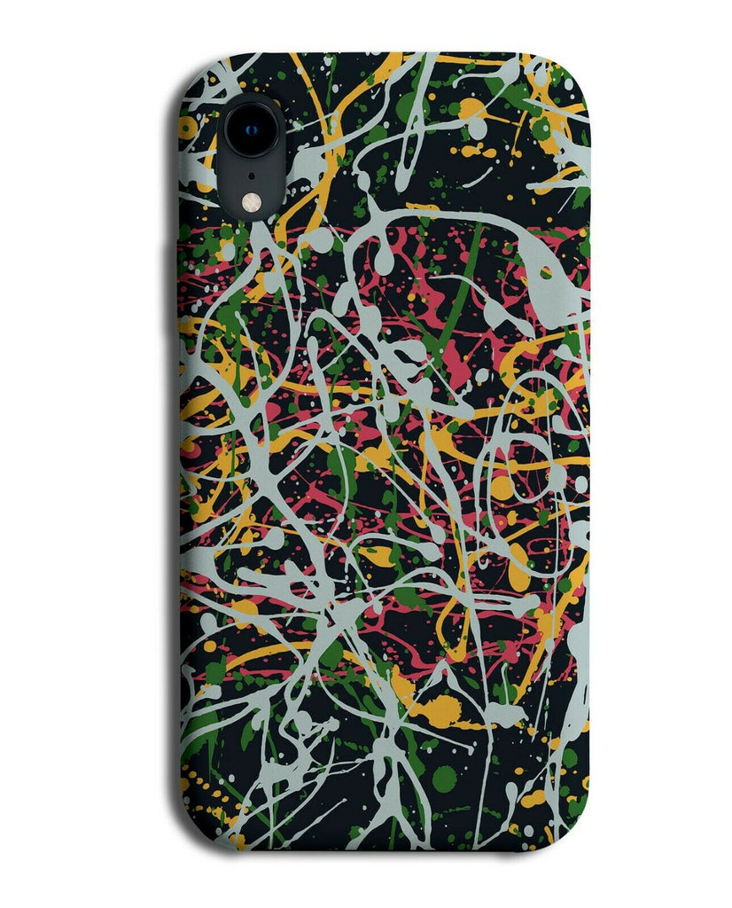 Dark Colourful Painting Phone Case Cover Paint Lines Streak Streaks K977