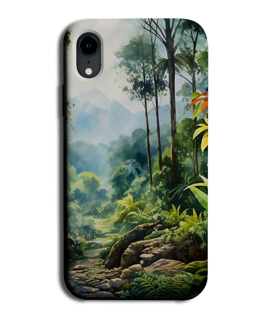 In The Jungle Watercolour Artwork Phone Case Cover Jungles Bushes Trees DB04