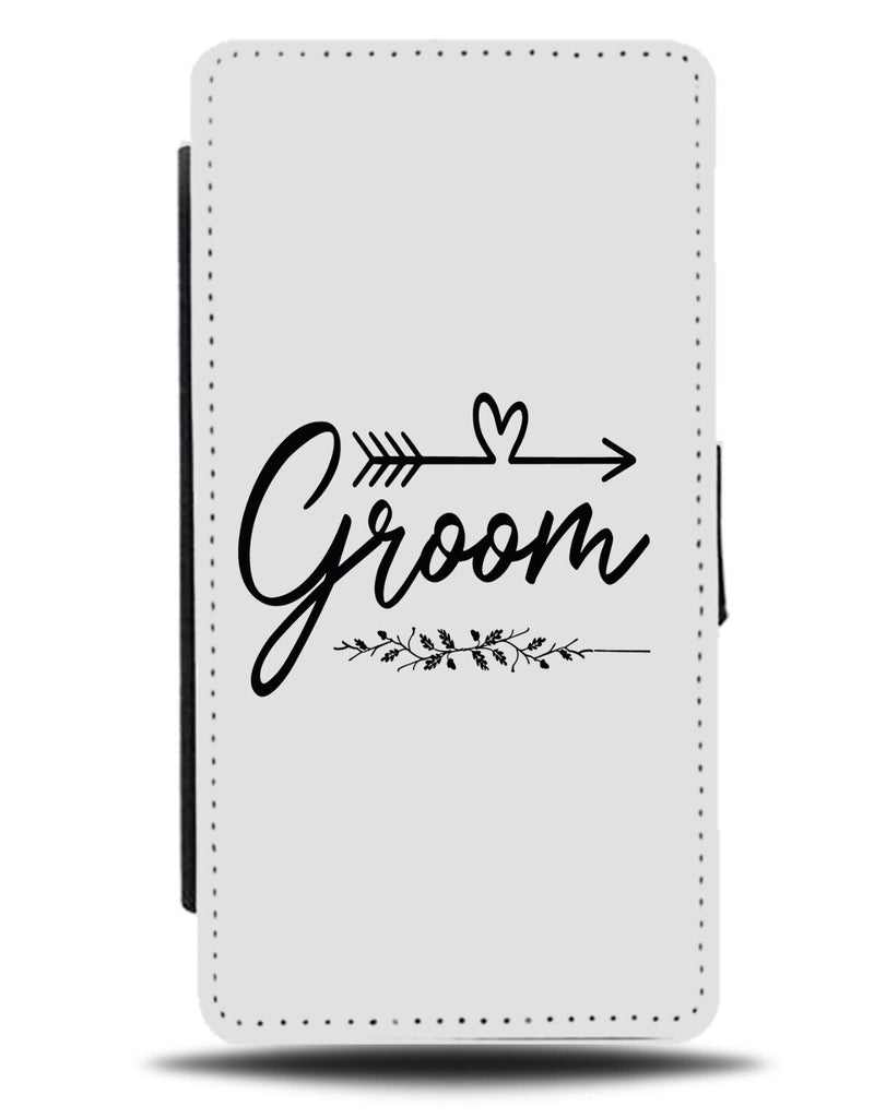 White Coloured Wedding Groom Flip Wallet Case Grooms Groomsman Mens Men DE46
