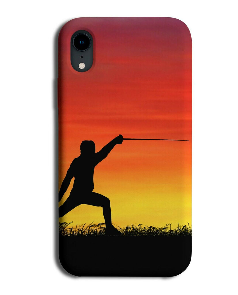 Fencing Phone Case Cover Fencer Sport Gift Sunrise Sunset Sun Photo i756