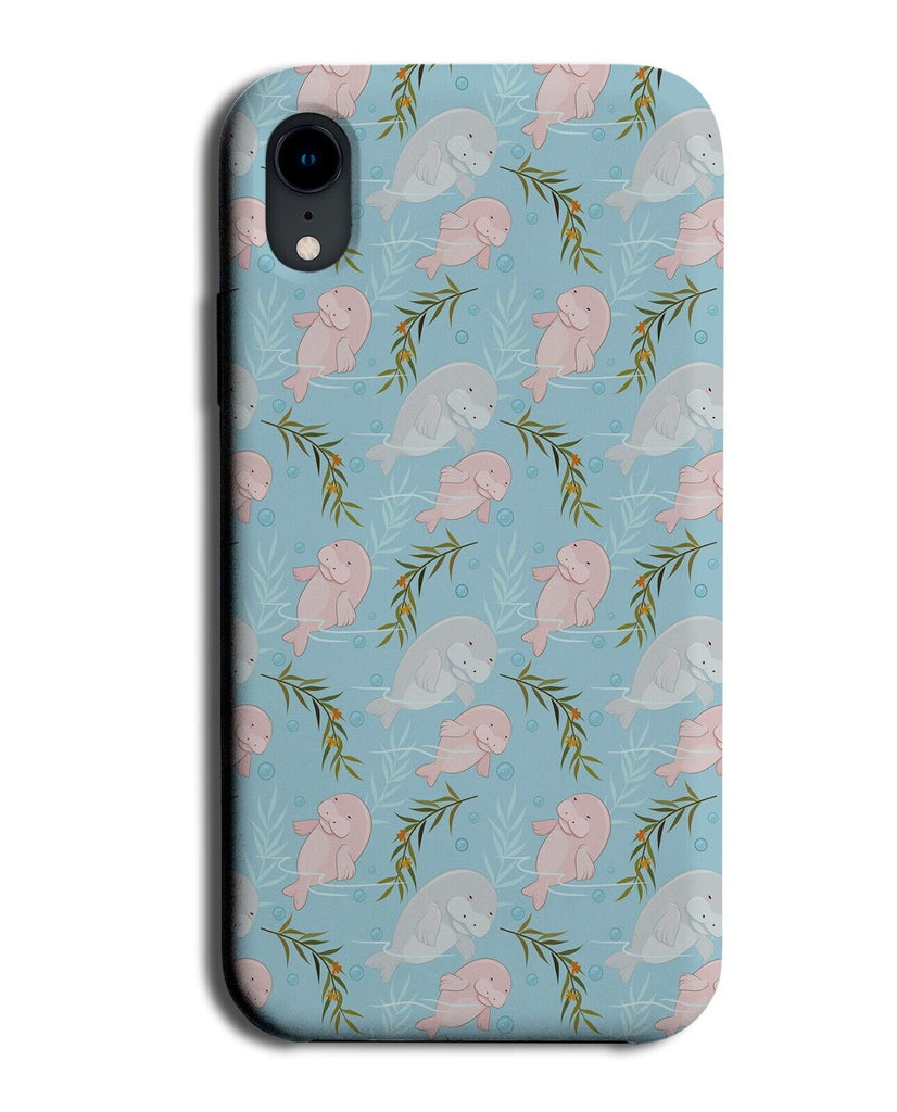 Manatee Pattern Phone Case Cover Manatees Animal Funny Fat Face Fatty Sea Q858