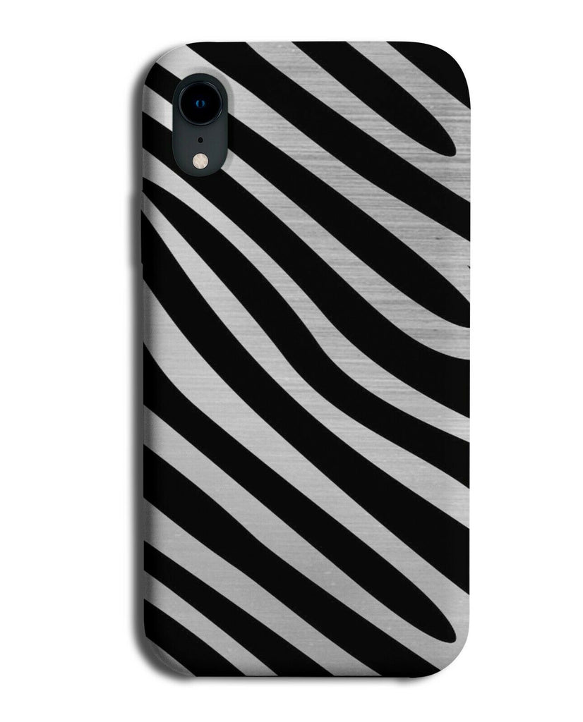Silver Zebra Print Phone Case Cover Animal Grey Stripes Markings Marks B588