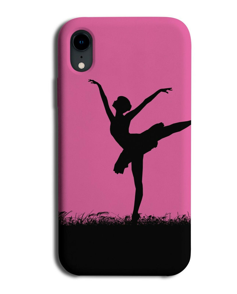 Ballet Silhouette Phone Case Cover Ballerina Dancer Hot Pink Colour i606