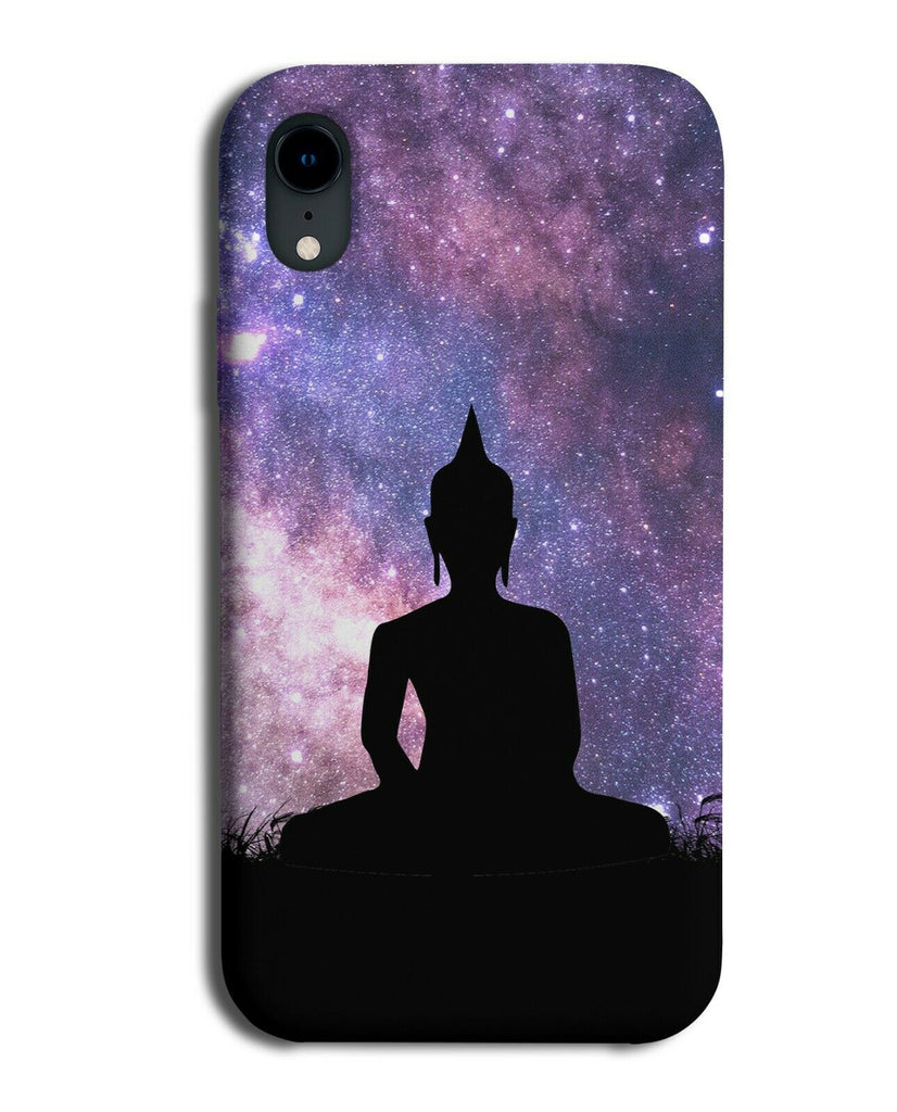 Buddha Silhouette Phone Case Cover Buddhist Buddhism Space Stars Night Sky i713
