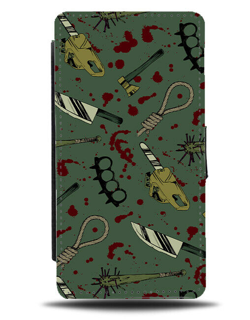 Cartoon Horror Scary Flip Wallet Case True Crime Design Halloween N513