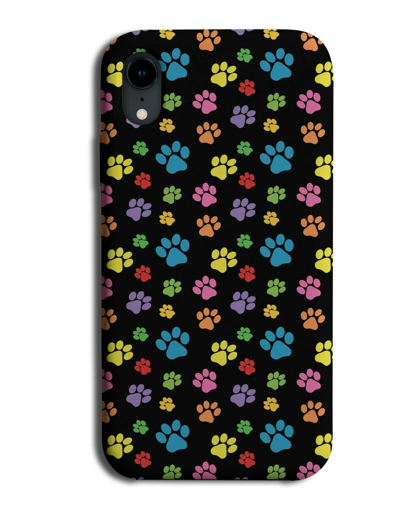 Kids Colourful Paw Prints Phone Case Cover Paws Print Rainbow Multicoloured G799