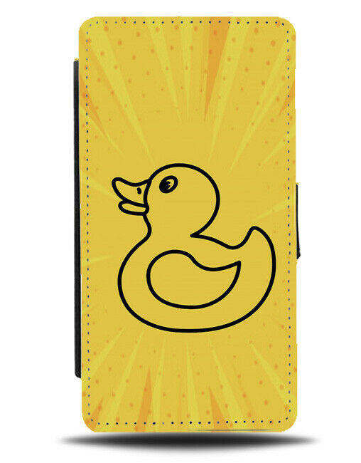 Yellow Superhero Rubber Duck Flip Cover Wallet Phone Case Ducky Ducks si509