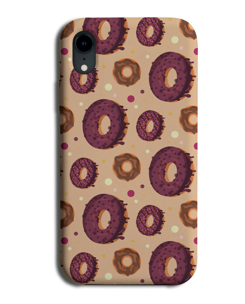 Chocolate Doughnuts Pattern Phone Case Cover Doughnut Choc Retro Food K774
