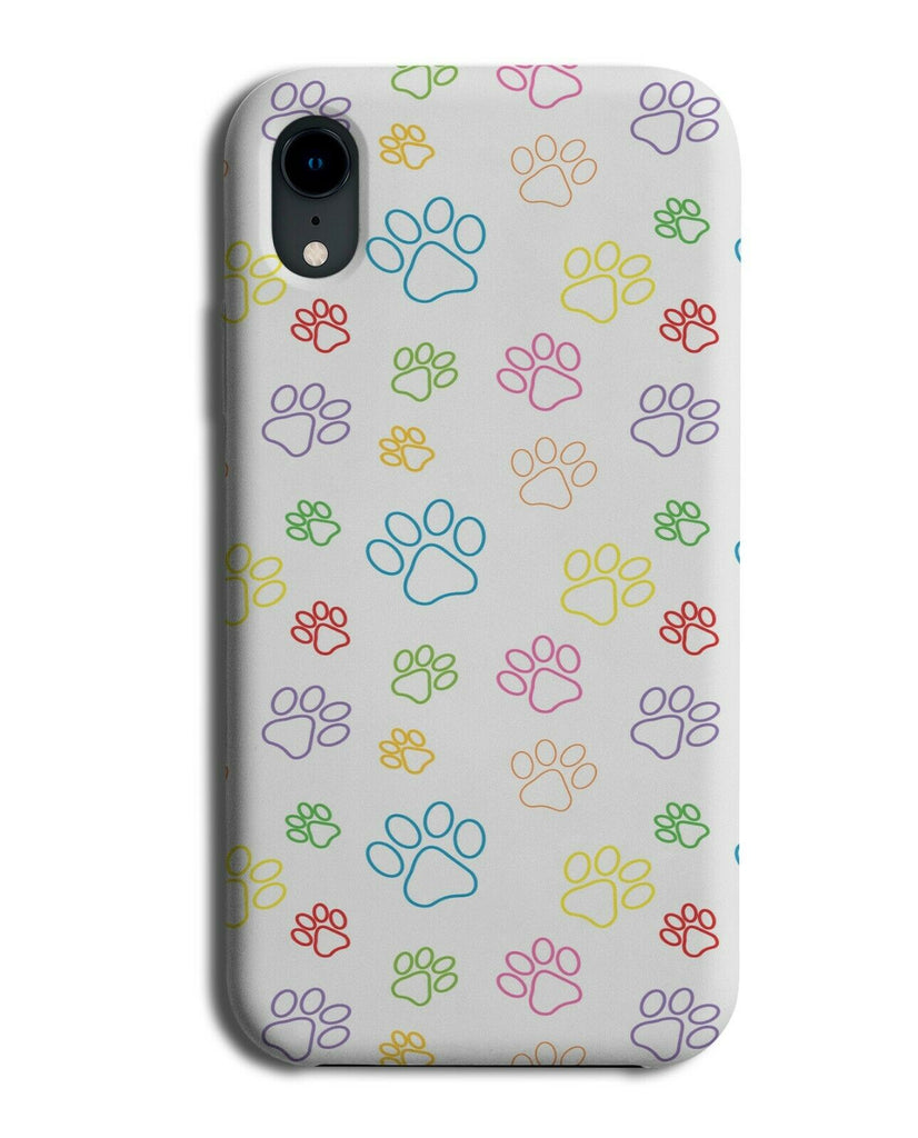 Childres Animal Footsteps Phone Case Cover Footstep Paw Prints Colourful G812