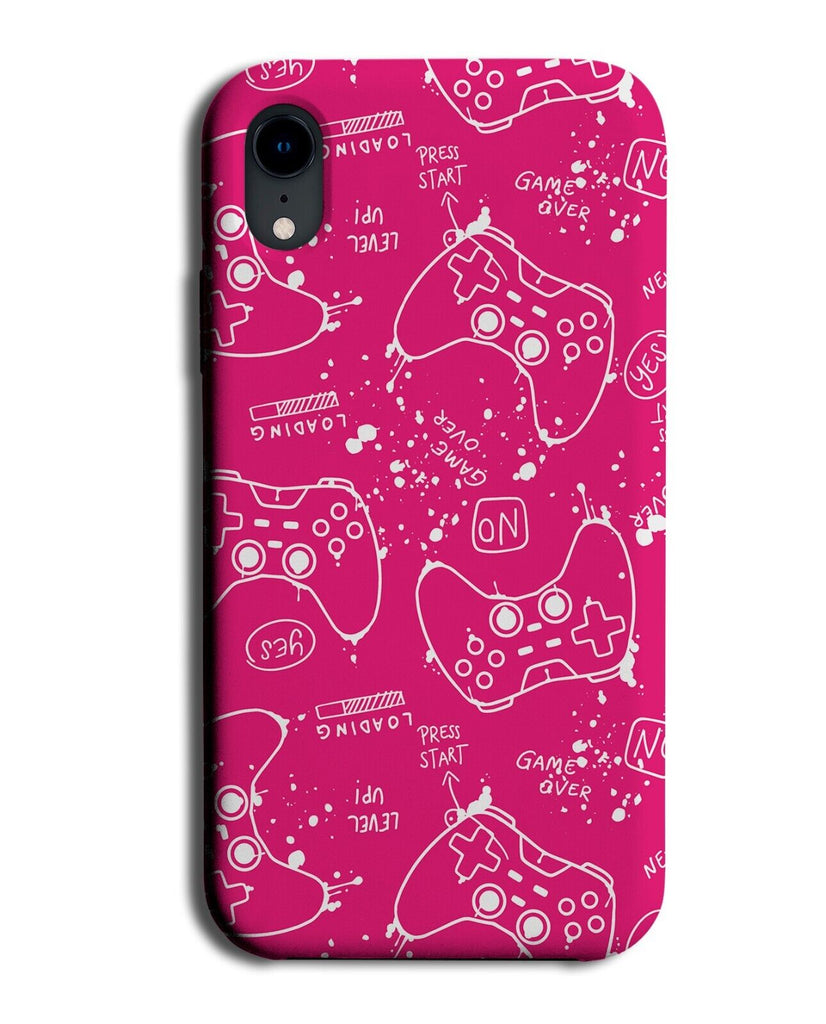 Hot Pink Game Controllers Design Phone Case Cover Controller Gamer Girl Fun AP94
