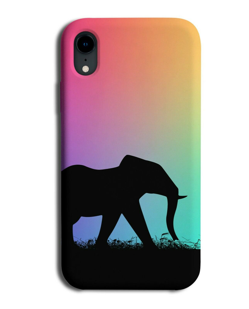 Elephant Silhouette Phone Case Cover Elephants Multicolour Multicoloured I053