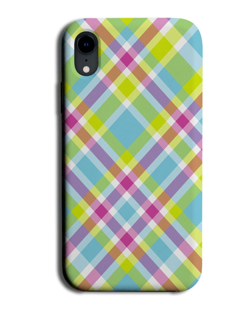 Pastel Tartan Phone Case Cover Design Pattern Gingham Flannel Colours Print AM40