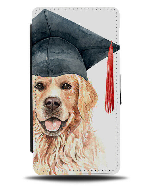 Labrador Retriever Flip Wallet Phone Case Dog Graduate Graduation Hat K567