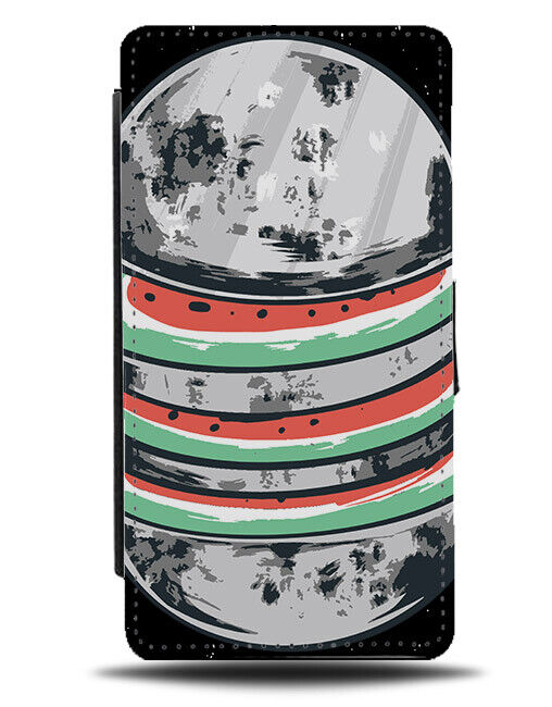 Watermelon Flip Wallet Case Melon Melons Moon Moons Slices Slice Space Food N597