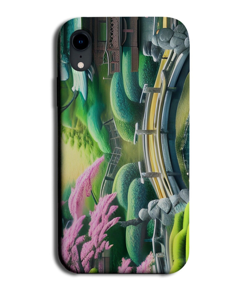 Japanese Bridge Phone Case Cover Gardens Japan Bridges Arch Cherry Blossoms AU58