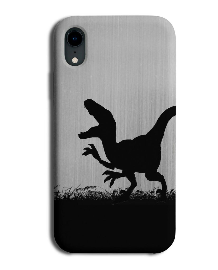 Dinosaur Silhouette Phone Case Cover Dinosaurs Silver Coloured Grey i143