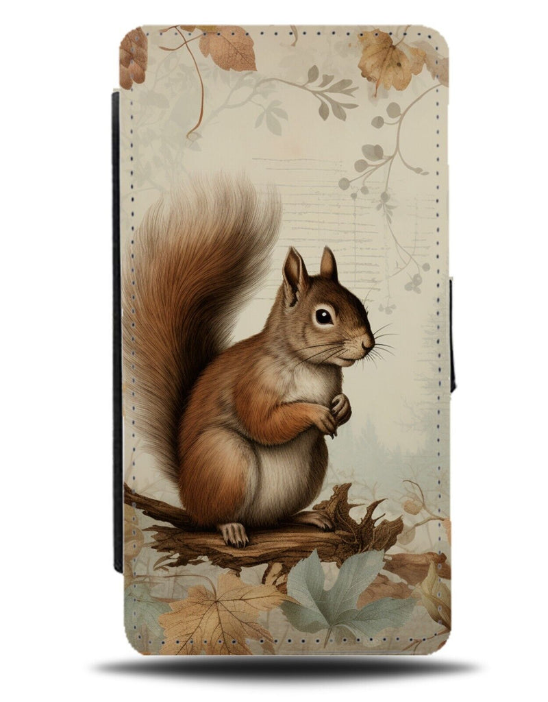 Red Squirrel Flip Wallet Case Squirrels Animal Picture Autumn Photo Photo DG49