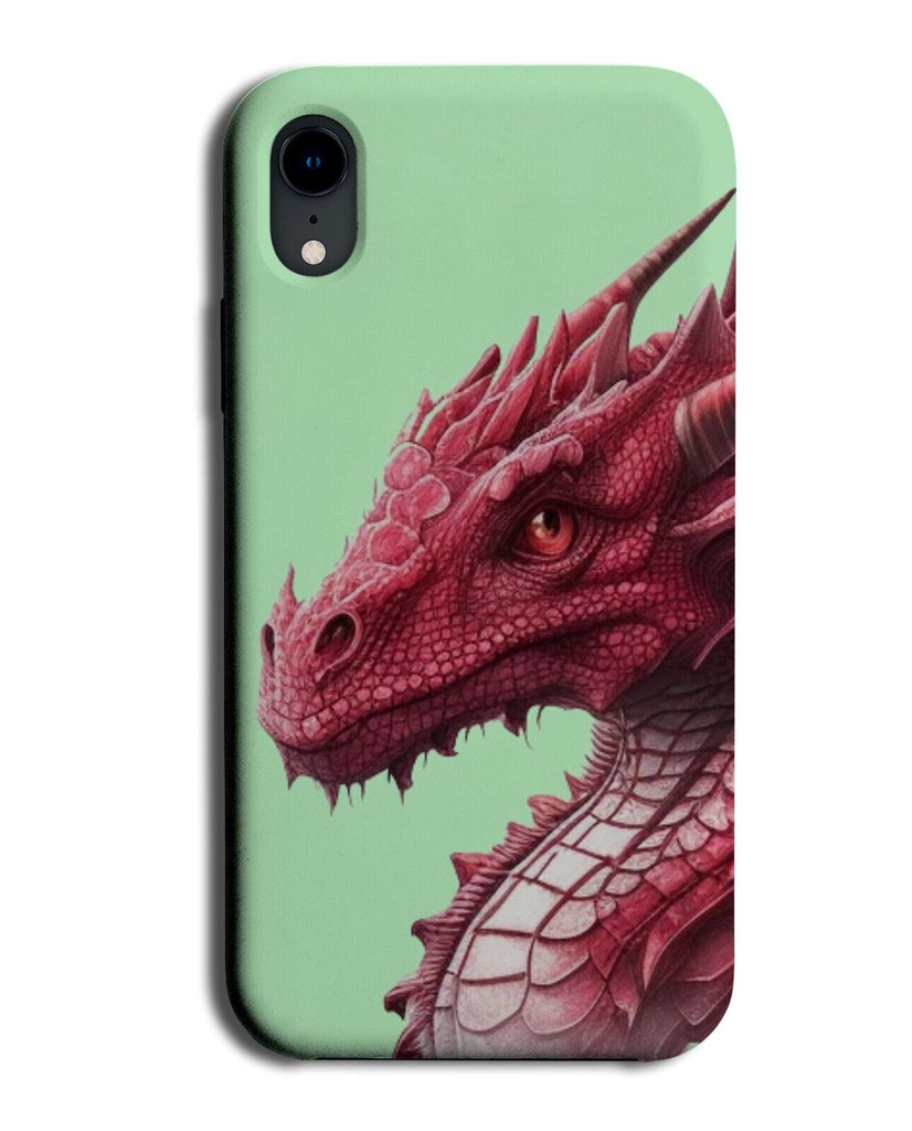Red Dragon Face Phone Case Cover Dragons Head Mythical Majestic Evil Funny BF30