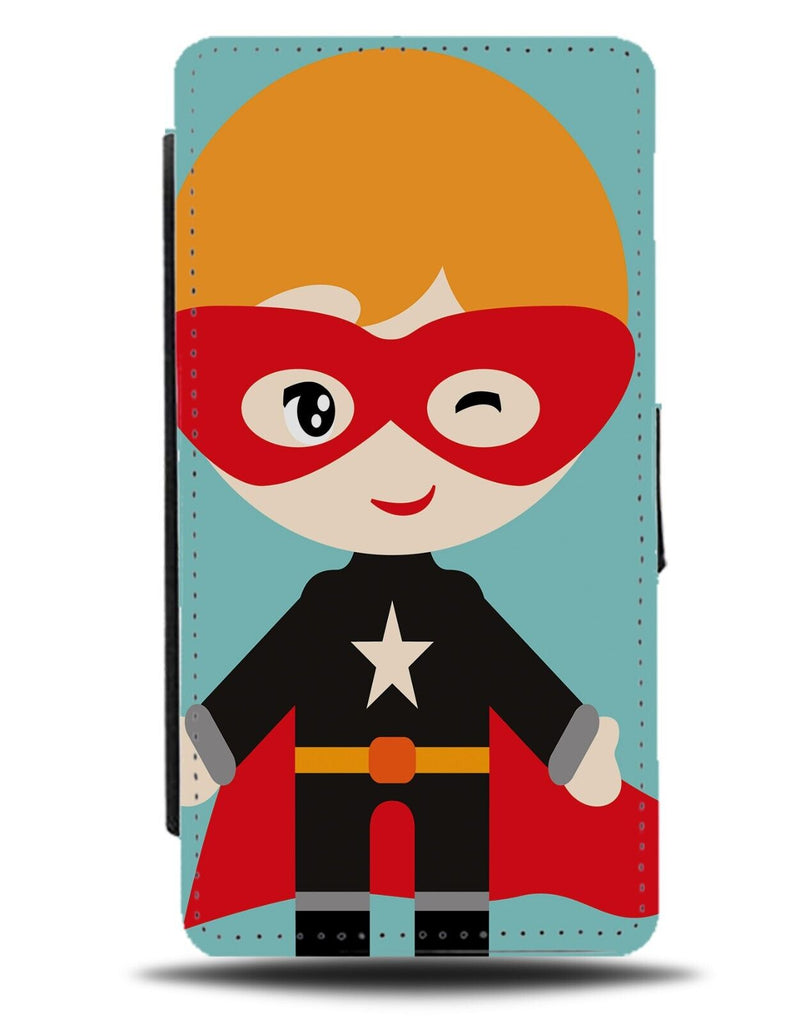 Little Boy Superhero Flip Wallet Case Ginger Boys Kids Super Hero Comic DG07