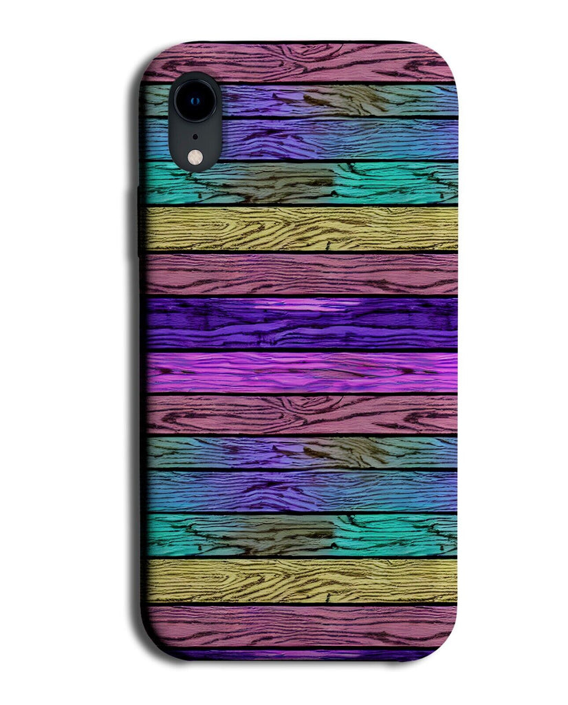 Old Colourful Wood Design Phone Case Cover Multicolour Wooden Pallet Print CD74