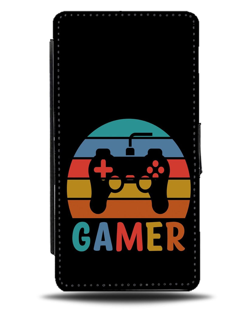 Gamer Silhouette Flip Wallet Case Gaming Video Games Kids Boy Boys Mens AP88