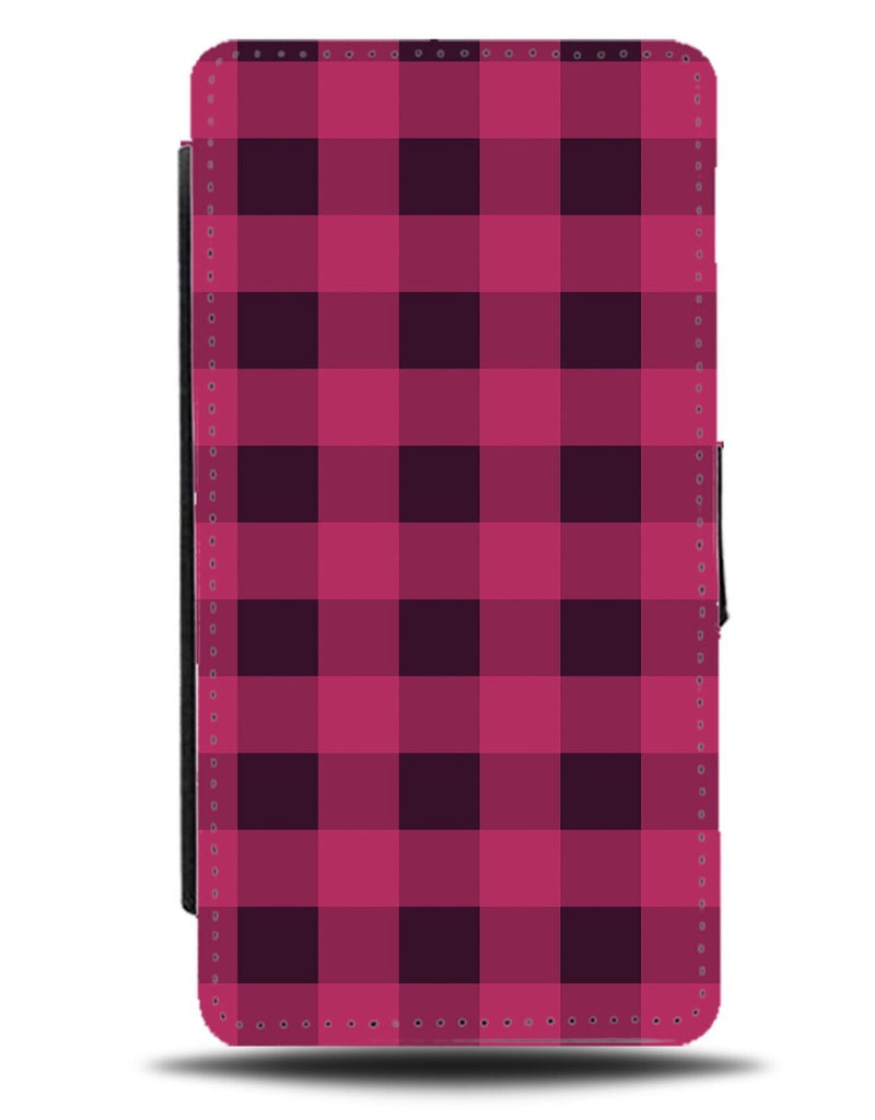 Pink Flannel Squares Flip Wallet Case Black and Punk Princess Grunge Square AN77