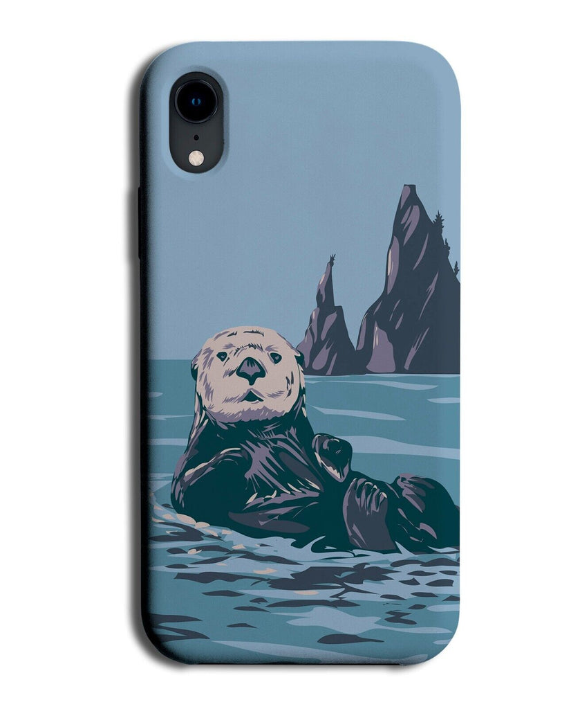 Funny Floating Otter Phone Case Cover Otters On Back In Water Sea Cartoon BT37
