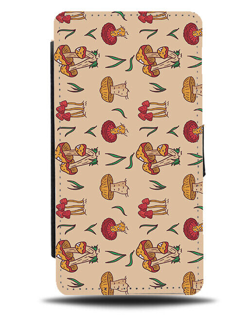 Cartoon Mushroom Flip Wallet Case Mushrooms Fairy Garden Fairies K807