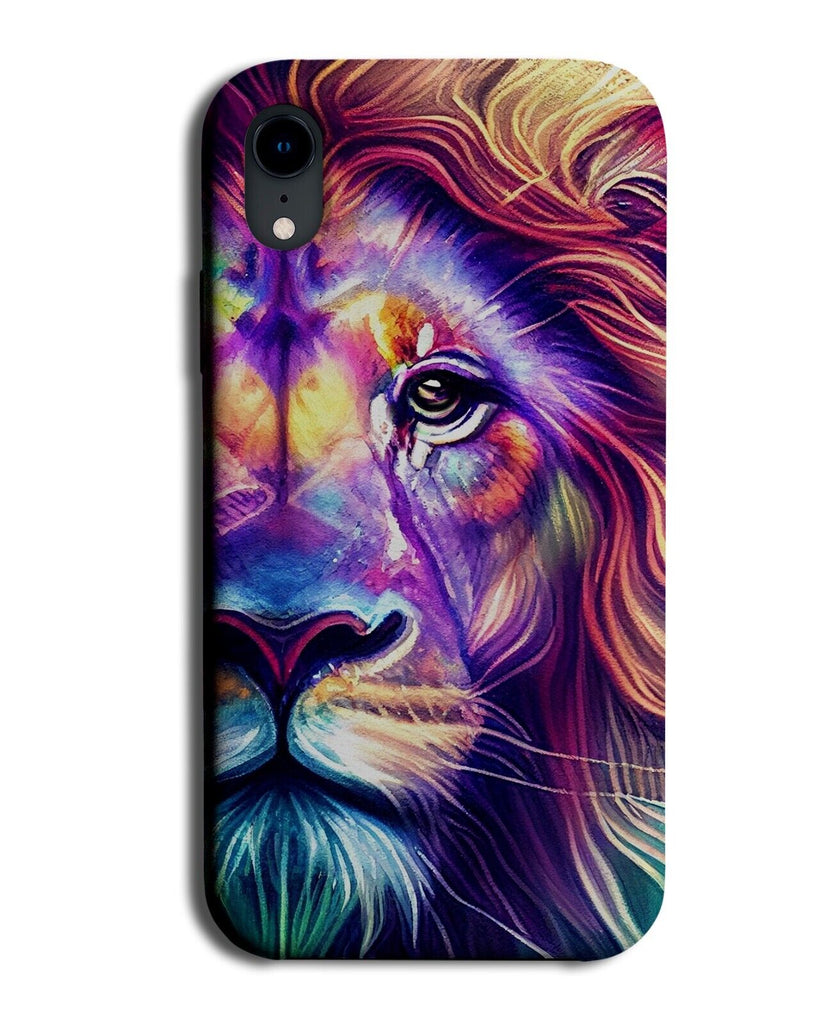 Multicoloured Lions Head Phone Case Cover Face Lion Different Coloured Zoo AG27