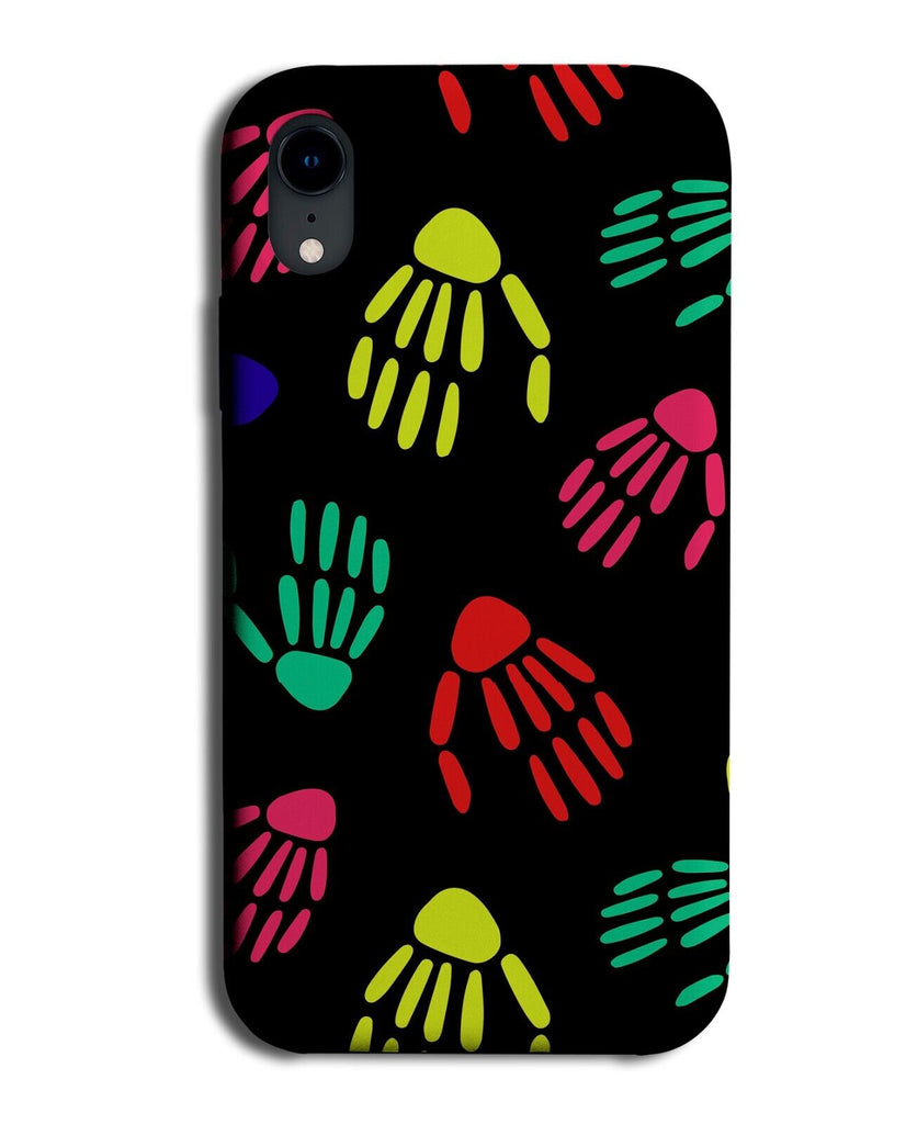 Large Colourful Skeleton Hands Phone Case Cover Skull Halloween Rainbow CP08