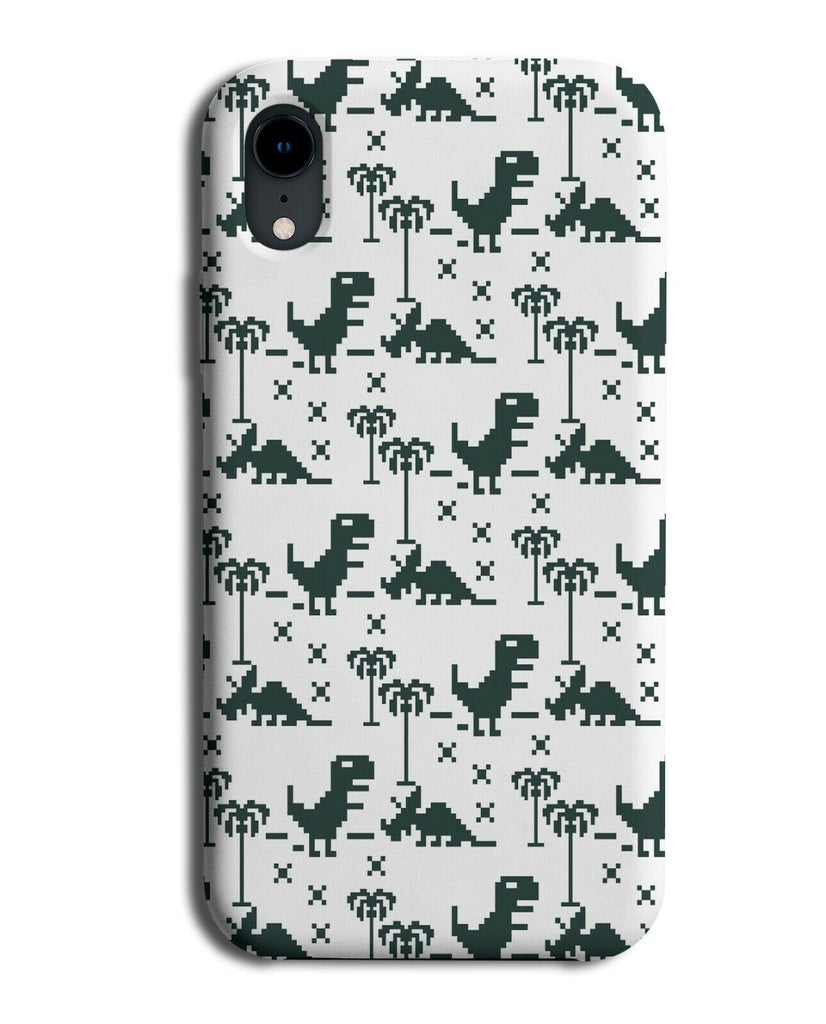 Pixel Dinosaurs Phone Case Cover Pixels Pixelated Dinosaur Cartoon Pattern E559