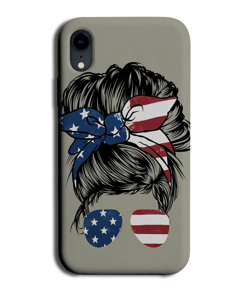 Vintage American Housewife Design Phone Case Cover America Flag Sunglasses BF62