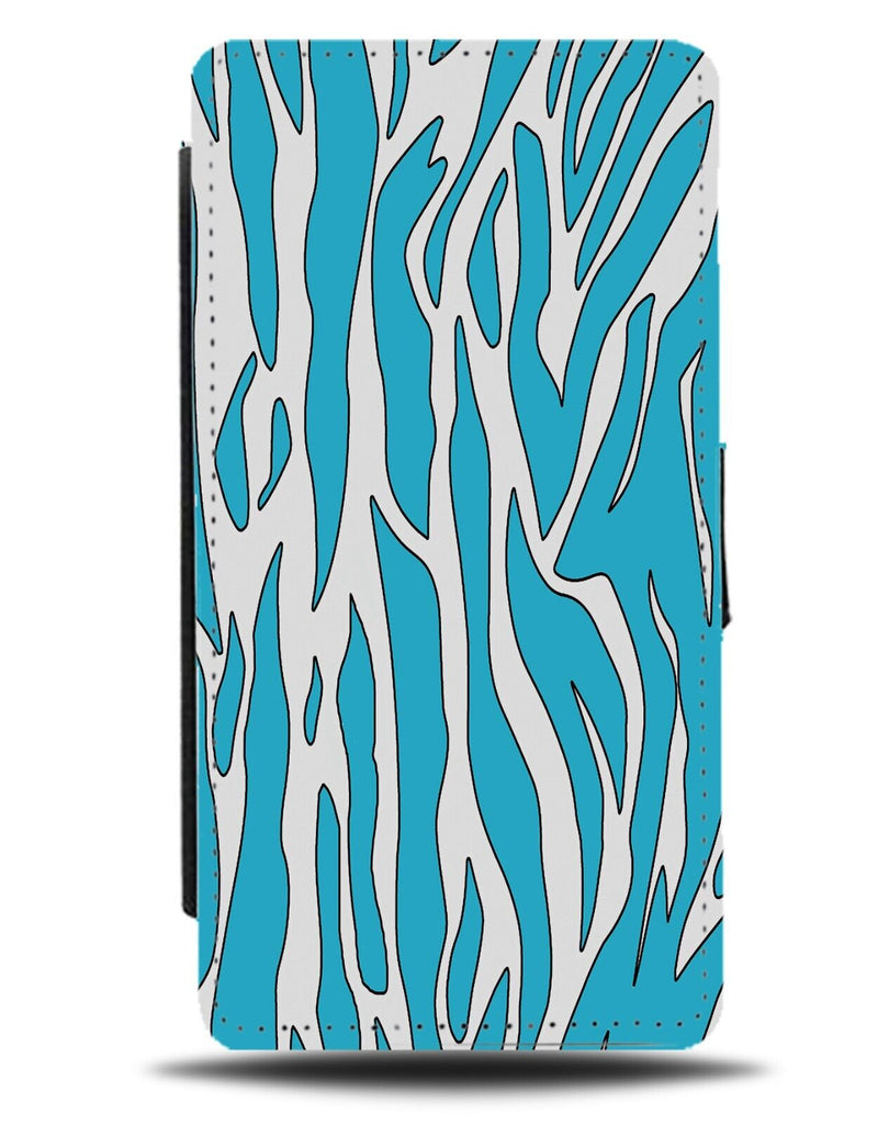 Baby Blue Zebra Stripes Flip Wallet Case Zebras Skin Lines Pattern Design CW72