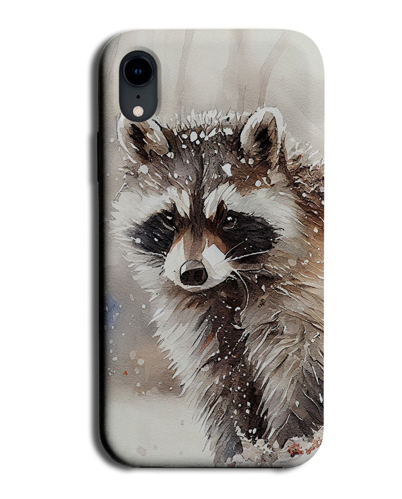 Snowing Racoon Face Phone Case Cover Raccoons Snow Winter Christmas Raccoon DG88