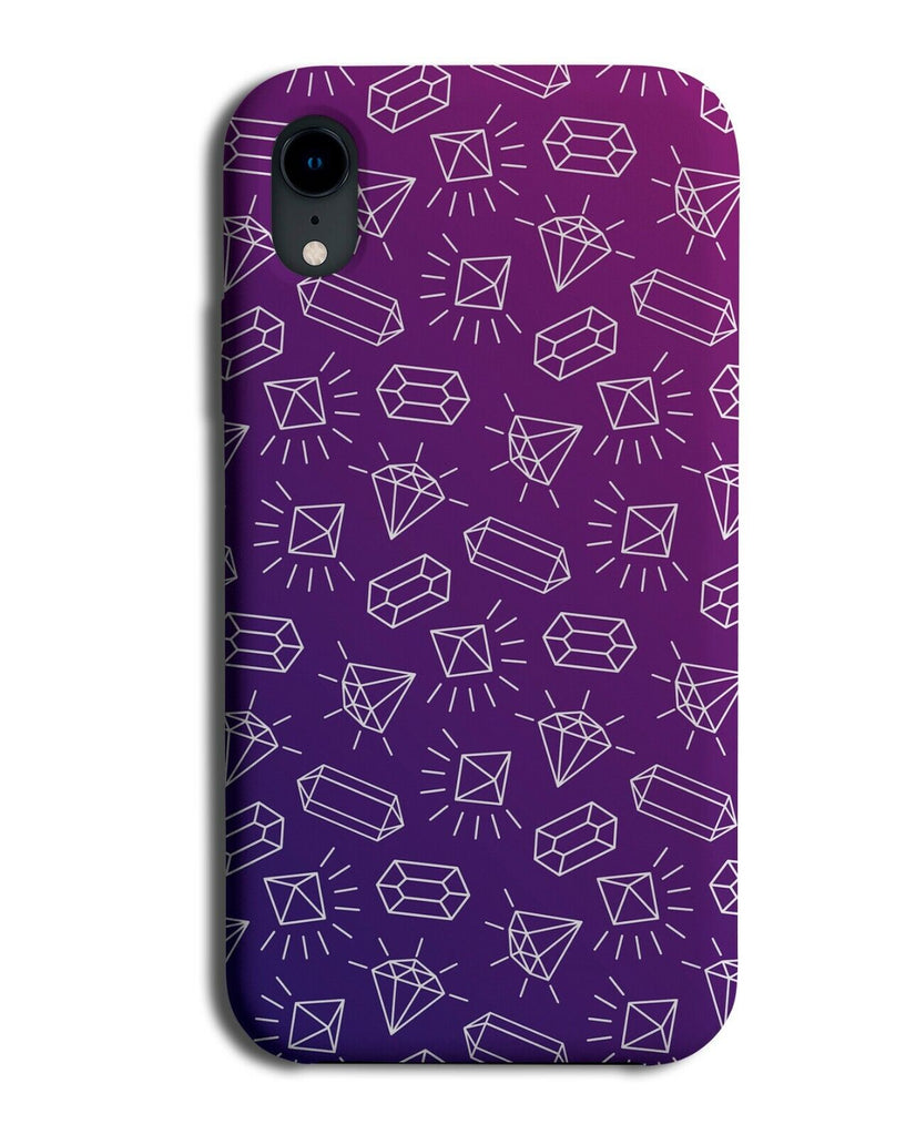 Crystal Silhouettes Phone Case Cover Crystals Pattern Shapes Outlines Bling K783