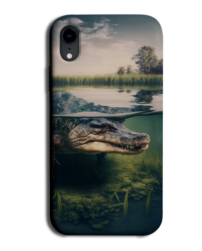 Crocodile Swimming In A Lake Phone Case Cover Crocodiles Croc River Photo CY70