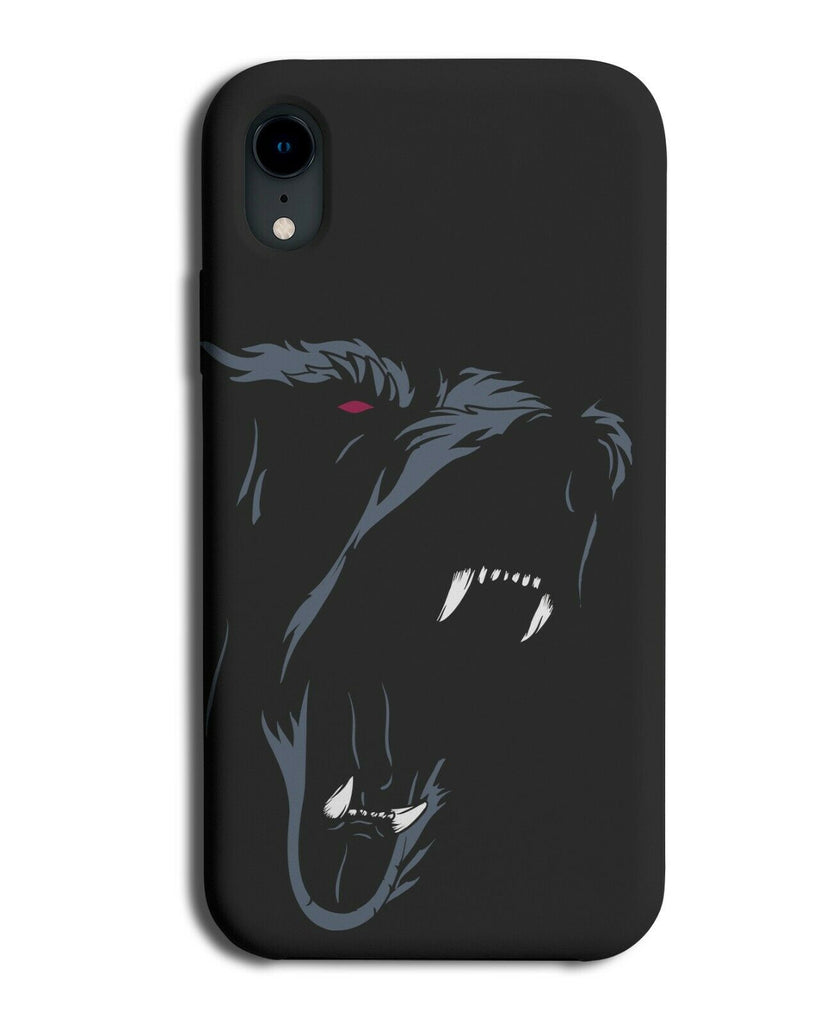 Black Bear Mouth Phone Case Cover Teeth Scary Red Eyes Demon Animal E381