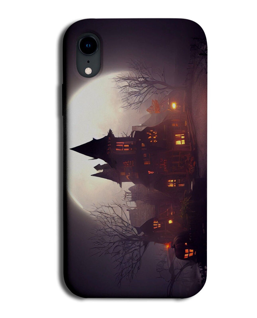 Halloween Haunted Mansion Phone Case Cover House Picture Misty Full Moon BL20