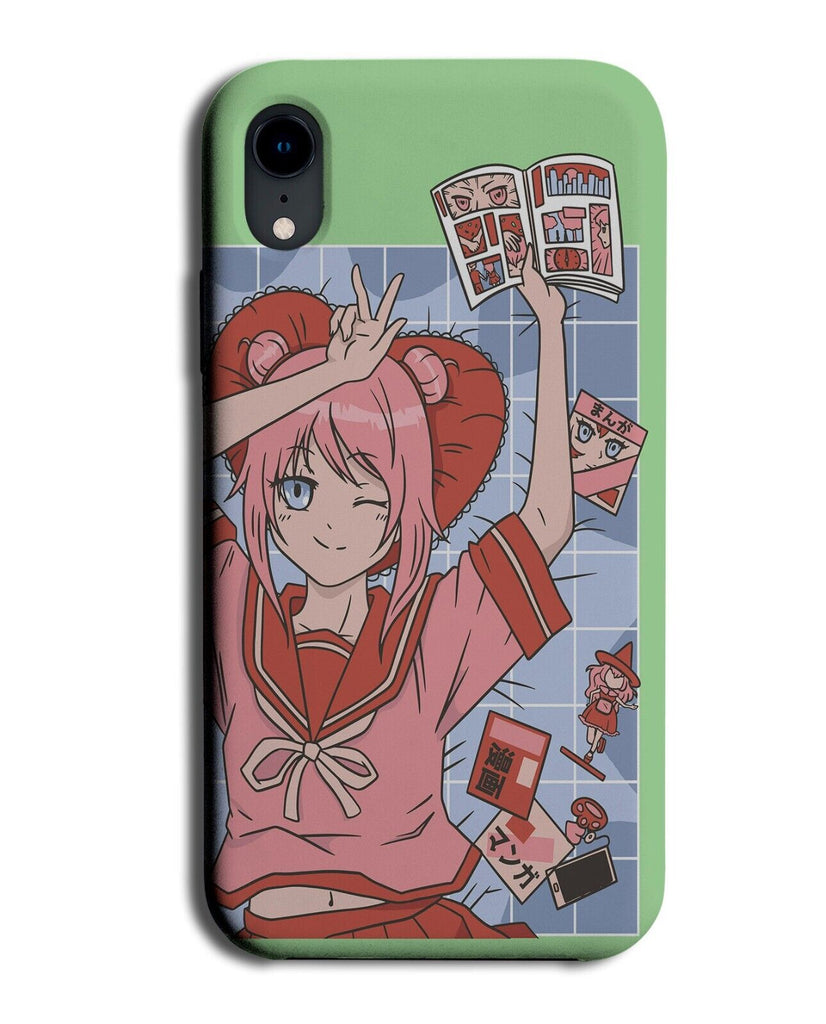 Anime Girl Sleeping Phone Case Cover Fan Lover Girls Female Pink Hair Sleep P457