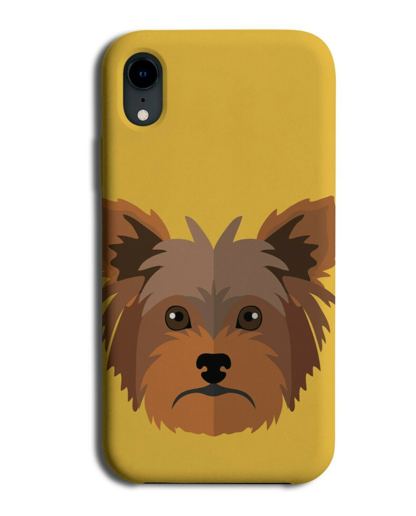 Cartoon Yorkshire Terrier Face Phone Case Cover Picture Cute Yellow si561