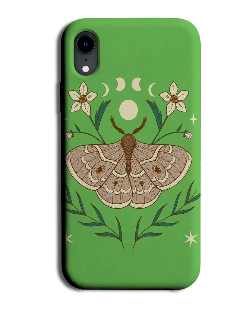 Green Nature Moth And Moons Phone Case Cover Florally Flowers Wildlife P121