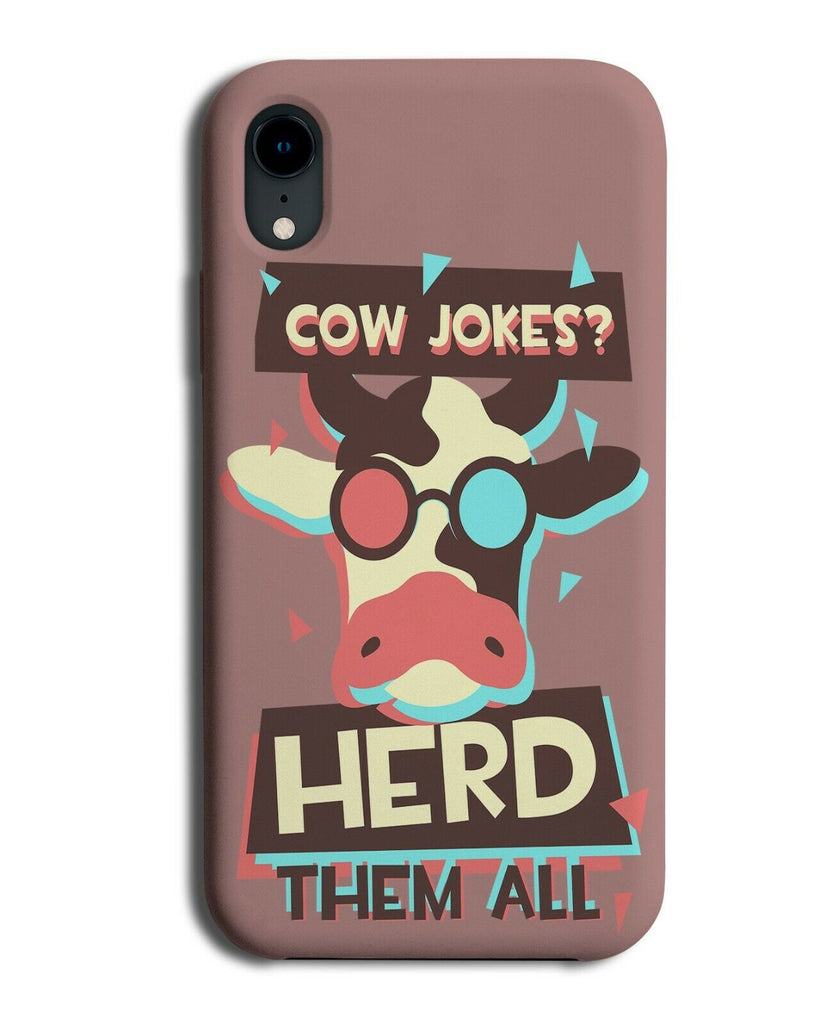 Cow Pun Phone Case Cover Funny Cows Animal Face Cartoon Animals Farm Kids E462