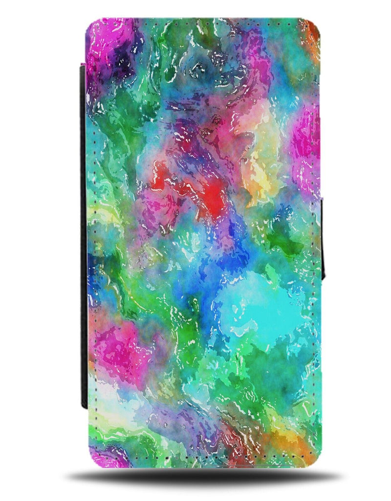 Colourful Watercolour Colours Flip Wallet Case Abstract Artwork Art Brush CE24