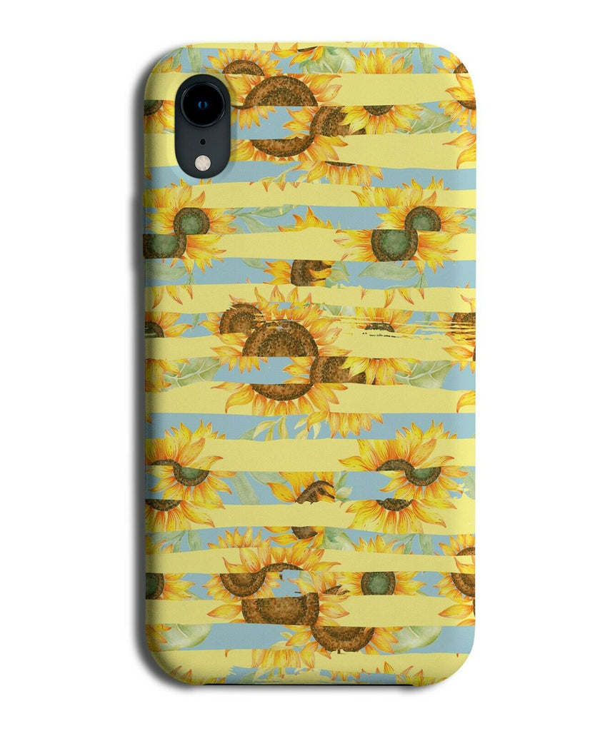Abstract Flower Art Sunflower Phone Case Cover Sunflowers Stripes Floral F937