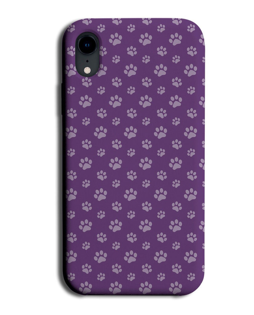 Dark Purple Paw Print Phone Case Cover Paws Marks Shapes Dog Cat Dogs Cats DF29