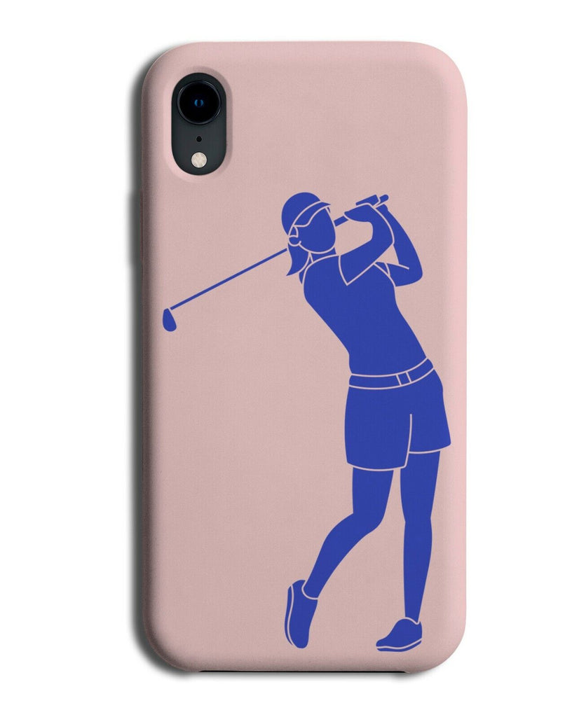Female Golfer Phone Case Cover Golf Golfing Womens Woman Girls Pink Club J474