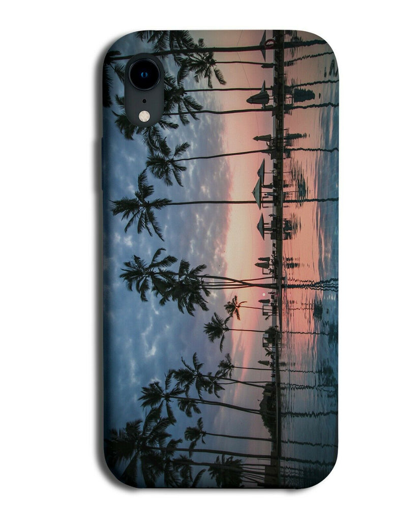 Reflective Palm Trees In Water Phone Case Cover Reflect Reflecting Shadows H253