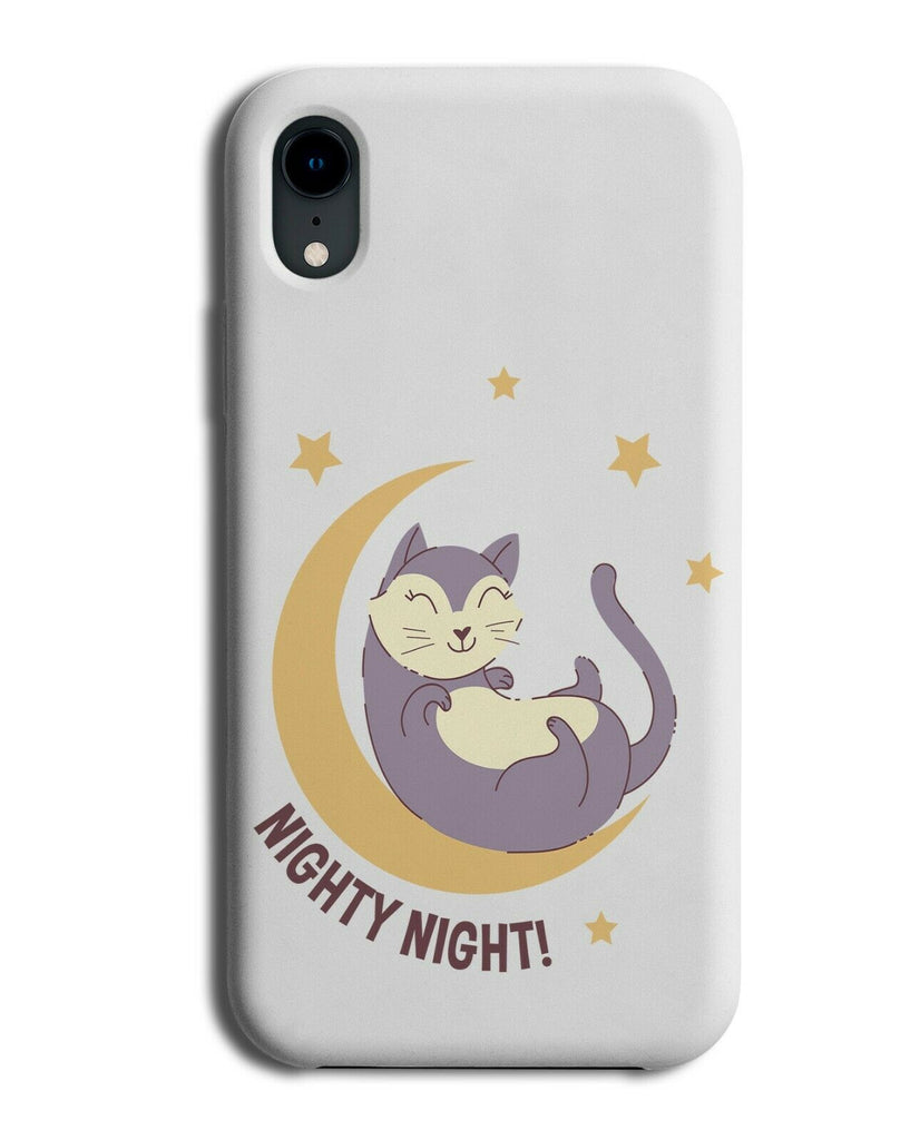 Nighty Night Cat Phone Case Cover Half Moon Baby Kids Children's Cartoon E196