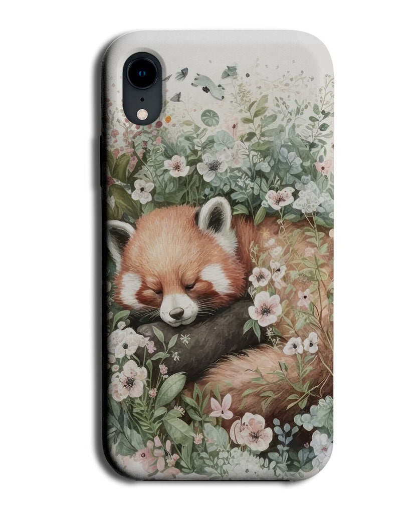 Sleeping Red Panda Painting Print Phone Case Cover Pandas Little Animal CU60